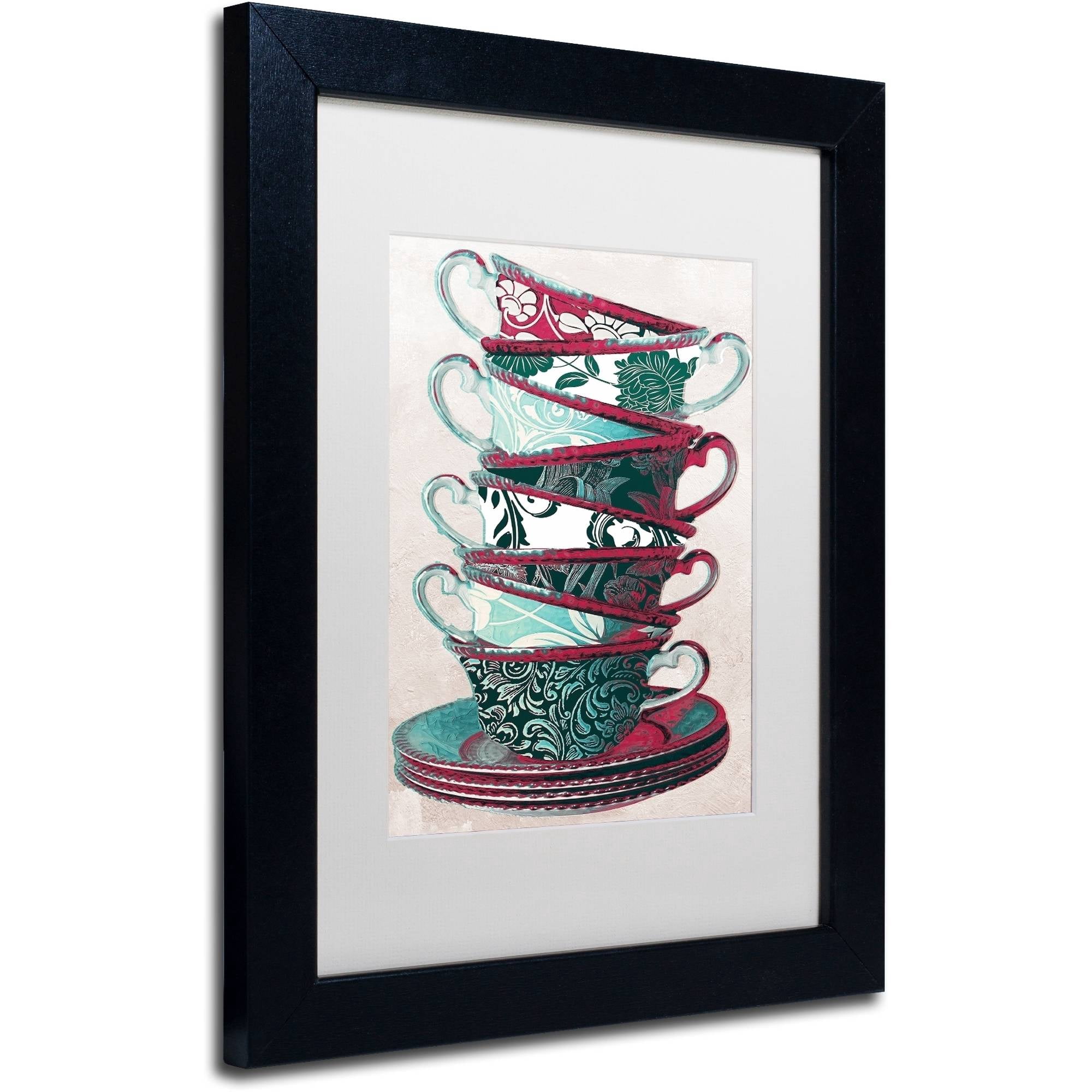 Trademark Fine Art "Afternoon Tea III" Canvas Art by Color Bakery White Matte, Black Frame