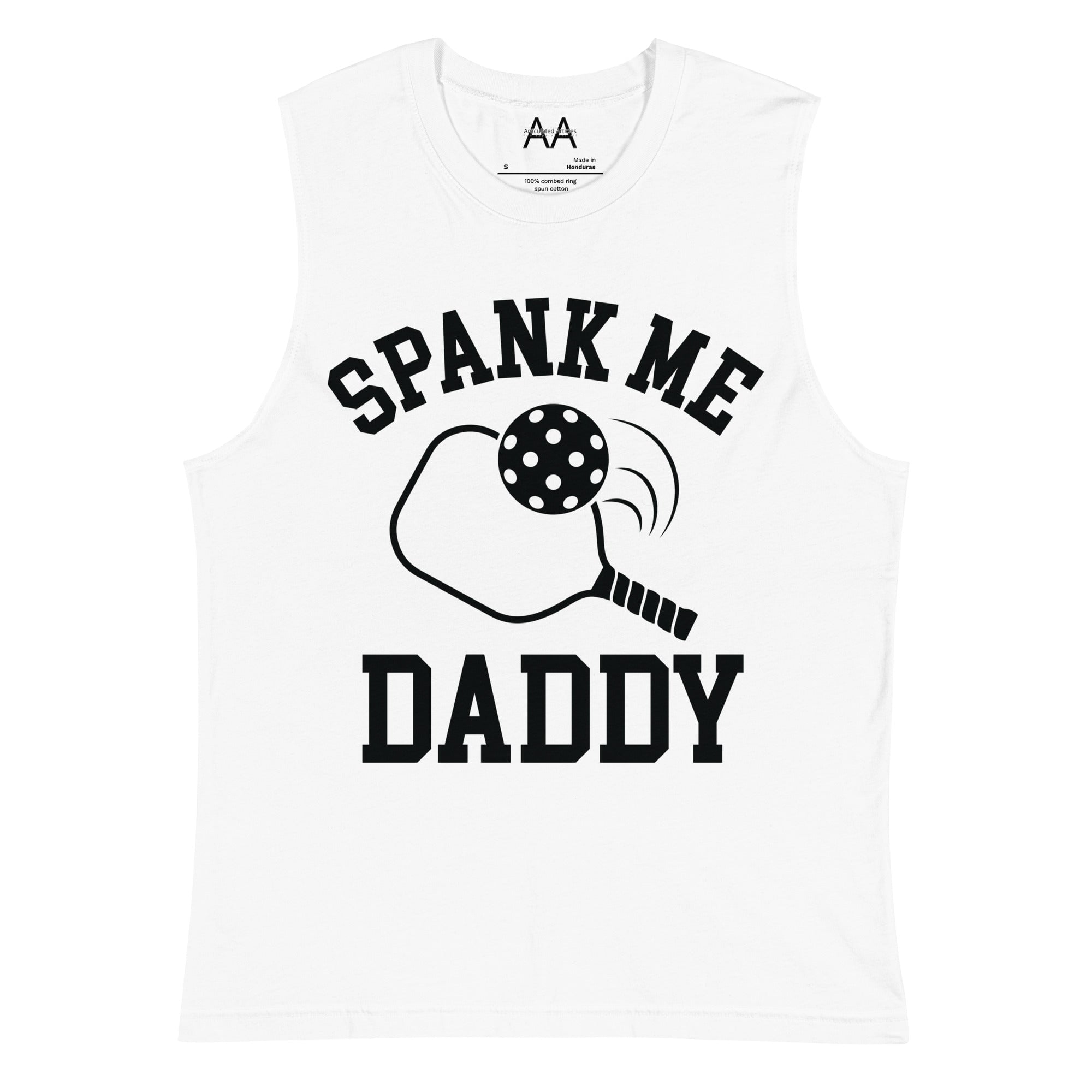 Spank Me Daddy Pickleball Muscle-Style Unisex Tee