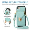 thumbnail image 2 of Dteck for iPhone 16E (2025) Case, Minimalist Wallet Pocket Case with and Crossbody Shoulder Strap Lanyard, Shockproof Stylish Protective Cove, Green, 2 of 6