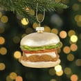 thumbnail image 2 of Northlight 2.5" Glittered Golden Cheeseburger Glass Hanging Christmas Ornament, 2 of 5