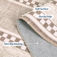 thumbnail image 7 of Checkered Area Rug 2x6, No Slip Washable Rug, Modern Bedroom Rug Under Bed Ultra Carpet, Low-Pile Rugs for Living Room Bedroom Dining Room, Brown, 7 of 7