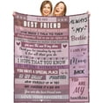 thumbnail image 1 of LHSHID Best Friend Birthday Gifts Blanket Flannel Soft and Comfortable Anti static Bed Sofa Blanket 50x60in, 1 of 5