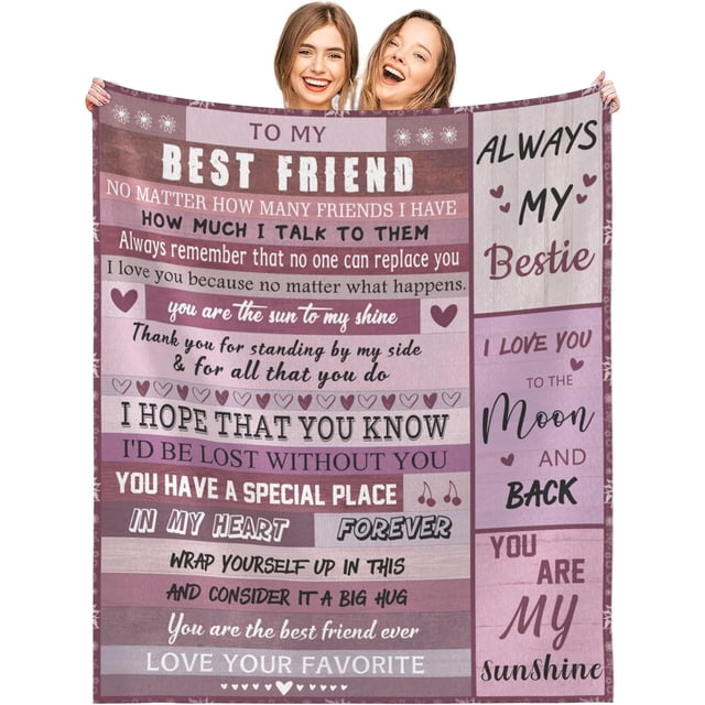 LHSHID Best Friend Birthday Gifts Blanket Flannel Soft and Comfortable Anti static Bed Sofa Blanket 50x60in