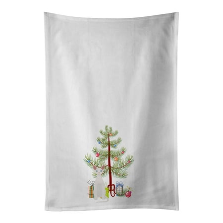 

Devon Rex #2 Cat Merry Christmas White Kitchen Towel Set of 2 19 in x 28 in