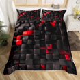 thumbnail image 2 of Erosebridal Geometric Square Comforter Cover Queen,Futuristic Cubes Bedding Sets Queen Size,Stereoscopic Room Decorative,Reversible,Ultra Soft,3-Piece(No Comforter), 2 of 7