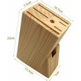 thumbnail image 4 of Bloque de cuchillos de madera para encimera, soporte para cuchillos, organizador con ranura para tijera para soporte para cuchillos de cocina, 4 of 5