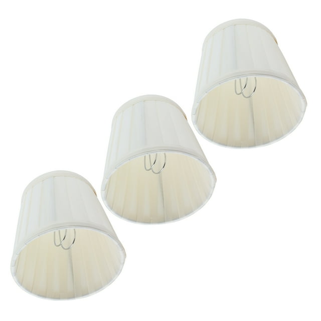 3PCS E14 Clip-On Lamp Shade Candle Chandelier Fabric Lampshade For Hotel KTV Decor Cloth + Iron Material