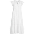 Time and Tru Women's Eyelet Yoke Midi Dress, Sizes XSXXXL