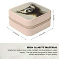 thumbnail image 2 of Autua Raccoon PU Leather Jewelry Box for Women Necklace, Ring, Earring - Compact Travel Size with Multiple Storage Spaces Pink, 2 of 5