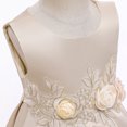 thumbnail image 5 of 2T Toddler Girls Wedding Princess Dress Party Dress Formal Pageant Dress 3T Toddler Girl Sleeveless Tube Top Design Embroidery Floral Tulle Layer Party Formal Pageant Dress Yellow, 5 of 8