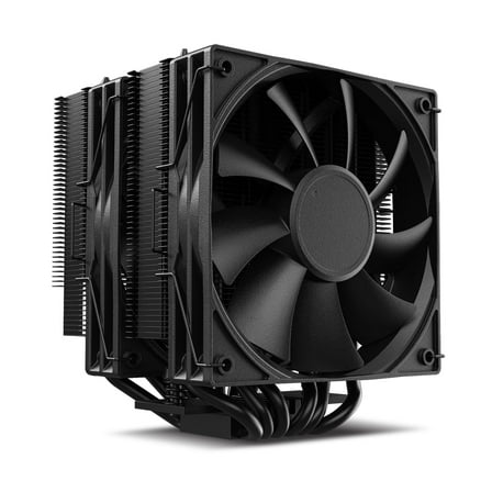 DT6 CPU Air Cooler, Dual Towers with 6 Copper Heat Pipes, 2 x 120mm PWM Fan for Low Noise Operation, Easy Installation - Brackets for Intel LGA 1851/1700/1200/115X & AMD AM5/AMD4 - Black