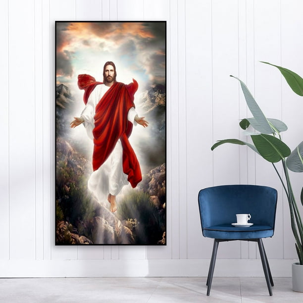 Cuadros Decorativos Kits de pintura al óleo de Jesús por números, dibujo de lienzo para adultos y niños, regalo sin marco Ndcxsfigh Nuevos Originales