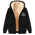 thumbnail image 4 of WILLBEST Sudadera Larga para Mujer, Estilo Casual de Invierno, con Cremallera, Forrada, con Estampado Festivo Chaqueta Suave, Cómoda y Cálida, Ideal para Deportes Al Aire Libre y Uso Diario X-Grande, 4 of 5