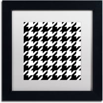 Trademark Fine Art "Houndstooth II" Canvas Art by Color Bakery White Matte, Black Frame