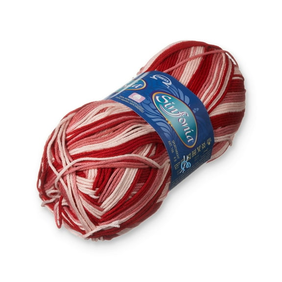 SINFONIA Multicolor [100grs] by Omega - Elegant Fine 100% Mercerized Cotton Yarn for Knitting and Crafts - Color: 73 - Wine Hues 856