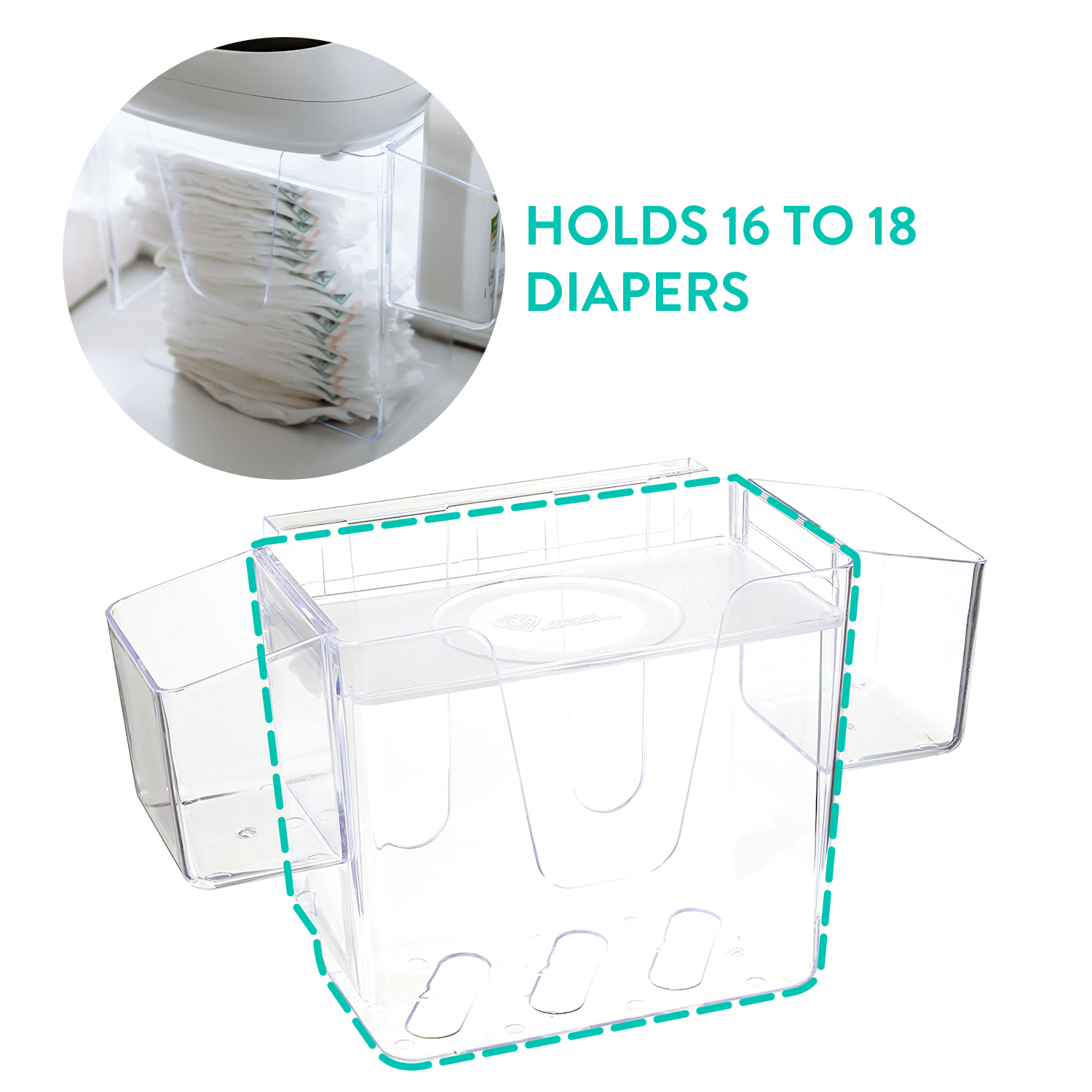 Prince Lionheart Diaper Caddy with Removable Bins photo 3