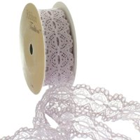 7/8" Ribbon Hole Lace Trim Taupe 5 yards