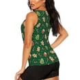thumbnail image 3 of Fotbe green Christmas Element Blusas Sin Mangas para Mujer – Estilo Casual, Corte Suelto, Slim-Fit, Cuello Redondo Deportivo, Tops de Verano para Gimnasio y Yoga-Small, 3 of 7