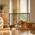 thumbnail image 5 of Pet Fence, No Drilling Home Barrier, Pet Gate for Doorway, Staircase, Entrance, Dog and Cat Containment, Black Nylon with Bottom Hooks, 5 of 6