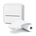 thumbnail image 1 of Portable Thermal Printer Mini Printer with Stickers Printer for Notes Journal DIY Kids Gift White, 1 of 10