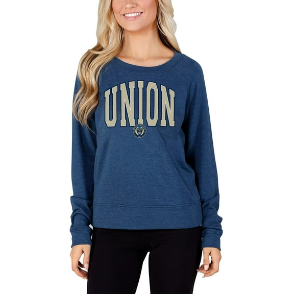 Women's Concepts Sport Navy Philadelphia Union Mainstream Terry Long Sleeve Top