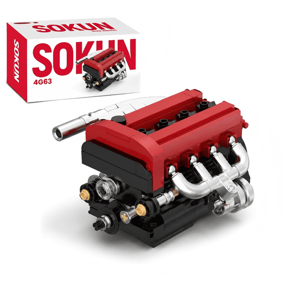 Remocguys 4G63 Turbo Engine Building Set Compatible with Lego Mini Car Motor Model Creative Collectible for Adults 216pcs