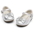 thumbnail image 3 of Dream Pairs Kids Girls Toddlers Mary Jane Flats Shoes Casual Princess Dress Shoes ANGEL-22 SILVER Size 6 Toddler, 3 of 5