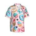 thumbnail image 2 of Daiia Cupcakes and Donuts Hawaiian Shirt for Men Gentle Cotton Regular Short Sleeve Casual-XX-Large, 2 of 9