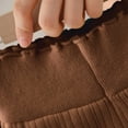 thumbnail image 5 of PInxai Fall Cute 2 Piece Sets for Girls Knitted Crew Neck Long Sleeve Tops Elastic Waisted Flare Leg Pants Fashion Clothing,Beige,1-2 Years, 5 of 6