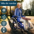 thumbnail image 2 of Silla Ruedas Plegabble Ligera Aluminio Todo Terreno 2 Frenos, 2 of 5