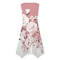 thumbnail image 5 of YDKZYMD Summer Casual Dresses for Women Floral Flowers Wedding Maxi Beach Boho Tank Dresses Hem Sundress Petite Sleeveless Midi Dress with Pockets Pink L, 5 of 5