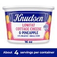 thumbnail image 2 of Knudsen Lowfat Small Curd Cottage Cheese & Pineapple with 1.5% Milkfat, 16 oz Tub, 2 of 10