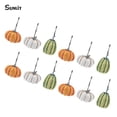 thumbnail image 3 of Sunlit Fall Pumpkin Decorative Shower Curtain Hooks, Autumn Harvest Festival Shower Curtain Rings, Resin, Sage Green Khaki Orange Farmhouse Bathroom Curtain Hangers Decoration, Set of 12, 3 of 5