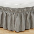 thumbnail image 3 of Zootealy Bed Skirts,Wrap Around Bed Skirts with Adjustable Belts for Twin Beds 15 Inches Drop, Elastic Dust Ruffles, Easy Fit Wrinkle & Fade Resistant Silky Luxurious Fabric, 3 of 8
