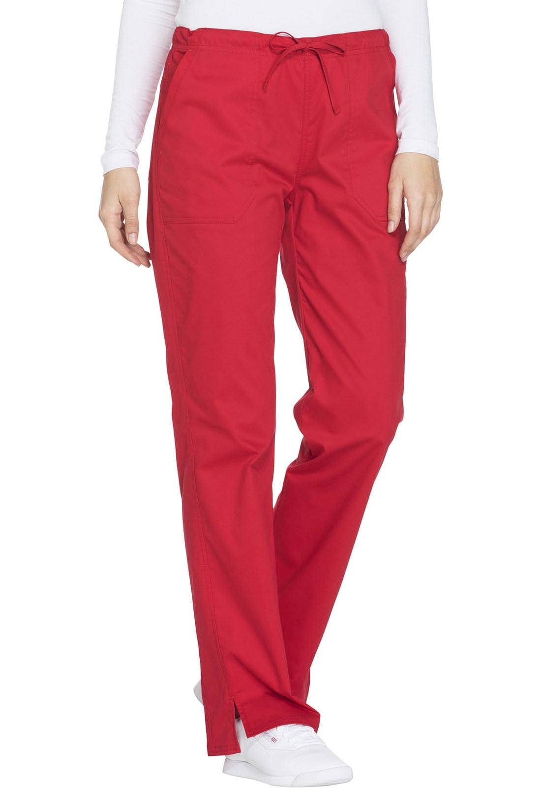 Cherokee Workwear Stretch Women Scrubs Pant Mid Rise Straight Leg
