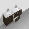 thumbnail image 5 of Eviva Luxury 84 inch Gray Oak Bathroom Vanity with Integrated Acrylic Sinks, 5 of 5