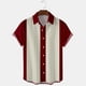 thumbnail image 3 of Mens Manga Corta Botón Abajo Camisas de la Impresión de la Playa Turndown Collar Camisa, Casual Botón Blusa para Hombres, 3 of 3