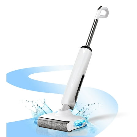 HABIUBIU Wet Dry Vacuum Cleaners, Cordless Cleaner Machine for Tile Hardwood Floor, Self Cleaning Electric Mop with 180° Lie-Flat