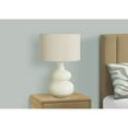 thumbnail image 3 of Lighting - 25"h Table Lamp - Ivory Shade - Cream Ceramic - Contemporary, 3 of 7