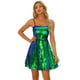 thumbnail image 1 of INSPIRE CHIC Vestido de lentejuelas brillantes con tirantes finos ajustables para mujer Verde XL, 1 of 5