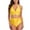A_ Yellow, variant on High Waisted Bikini Sets for Women Tummy Control Swimsuit Halter Full Coverage Modest Vintage Two Piece Bathing Suits Black M