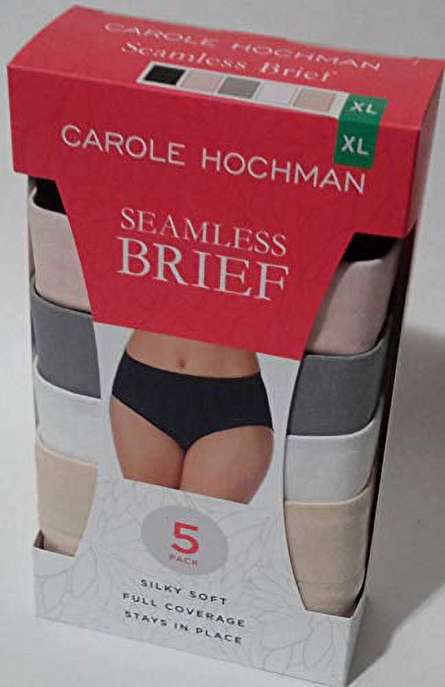 Carole Hochman Ladies Cotton Rich Full Briefs - 5-Pack Black