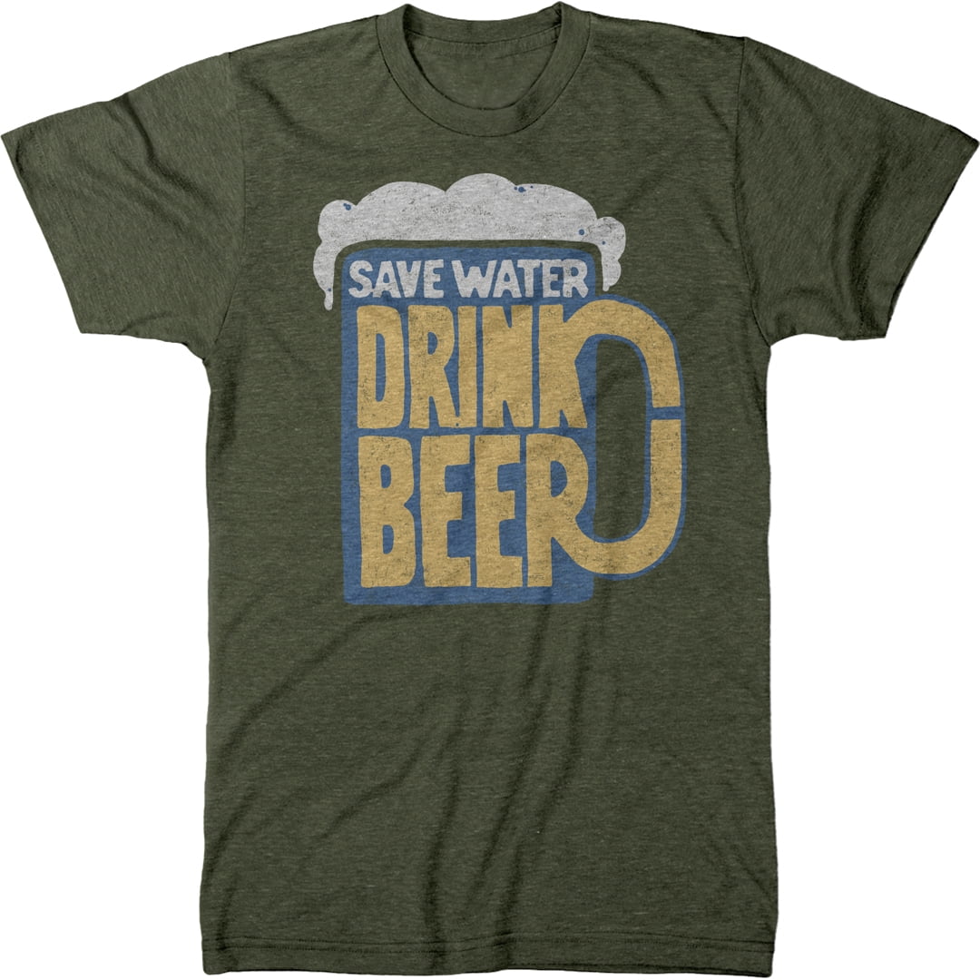 Trunk Candy - Save Water Drink Beer Mens Tri-blend T-shirt - Walmart.com - Walmart.com