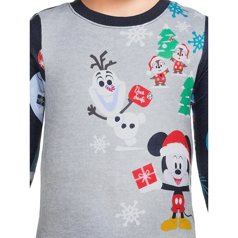 Mickey Mouse Women's Gray Mickey & Friends Holiday Fun 2-Piece Pajama Set