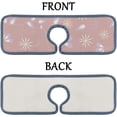 thumbnail image 6 of SKYSONIC Faucet Absorbent Mat 3 Pcs Gentle Flower Ornaments Kitchen Faucet Splash Catcher Washable Counter Drying Pads Behind Faucet for Kitchen Bathroom, 6 of 7
