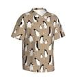 thumbnail image 2 of Daiia Lovely Penguin Hawaiian Shirt for Men Gentle Cotton Regular Short Sleeve Casual-Small, 2 of 9