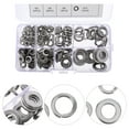 thumbnail image 3 of Raindrops 200Pcs Stainless Steel Flat Washers Spring Lock Washer Assortment for Bolts 11 8X7 9X3 9In, 3 of 7