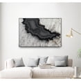 thumbnail image 2 of Giant Art Canvas  36x24 Dark Watercolor Agate Square Framed in Multi-Color, 2 of 3
