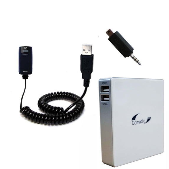 Gomadic High Capacity Rechargeable External Battery Pack suitable for the Samsung Helio Fin - Portable Charger with TipExchange Technology