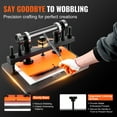 thumbnail image 4 of VEVOR Leather Cutting Machine, 14.2 x 10.2 in Embossing Plate Manual Die Cutter, 0.47 in Pressure Stroke Leather Embossing Machine, Dual Guide Shafts Die Cut Machine for Various of Materials, 4 of 9